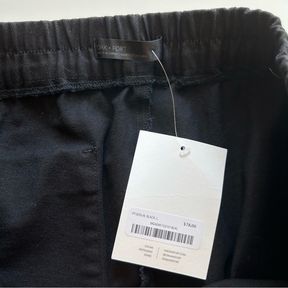 LOFT, Elastic Waist, Black, Cotton Dress Pants, Size Large - Picture 11 of 13